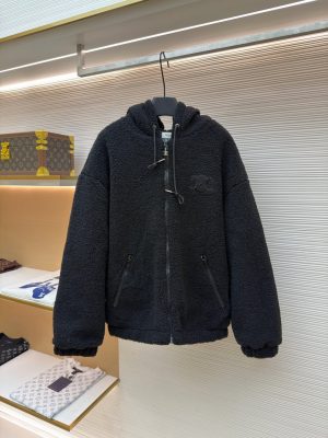 셀린* 트리옹프 자수 보아 후드 집업 재킷 1687498-2 - 이미지 3