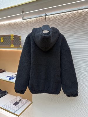 셀린* 트리옹프 자수 보아 후드 집업 재킷 1687498-2 - 이미지 4