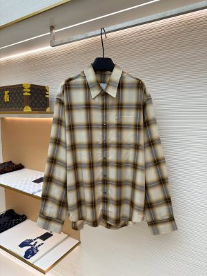 Alternative view of 아* 하트 자수 체크 셔츠 베이지 브라운 1685357
